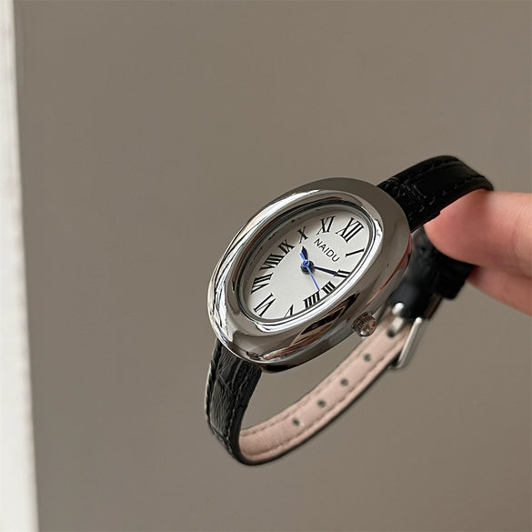 Women's Metal Belt Oval Retro Quartz Watch