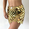 Women's Metal Body Chain With Sexy Sequins Bikini Tassel And Geometric Pattern Electroplated