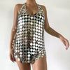 Women's Metal Body Chain With Sexy Sequins Bikini Tassel And Geometric Pattern Electroplated