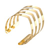Women's Metal Bracelet Exaggerated Tribal Style Opening Carving Pattern Electroplated