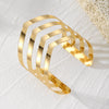 Women's Metal Bracelet Exaggerated Tribal Style Opening Carving Pattern Electroplated