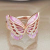 Women's Metal Butterfly Ring With Electroplated Animal Design Creative Fashion Jewelry