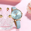 Women's Metal Case Imitation Leather Strap Round Dial Printed Rhinestone Casual Watch