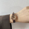 Women's Metal Case Imitation Leather Strap Round Dial Retro Fashion Watch