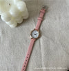 Women's Metal Case Imitation Leather Strap Round Dial Retro Fashion Watch
