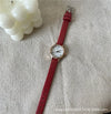 Women's Metal Case Imitation Leather Strap Round Dial Retro Fashion Watch