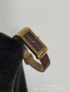 Women's Metal Case Square Dial Imitation Leather Strap Quartz Fashion Watch