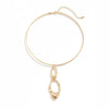 Women's Metal Choker With Geometric Pattern Made Of Zinc Alloy