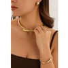 Women's Metal Choker With Geometric Pattern Made Of Zinc Alloy