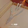 Women's Metal Clavicle Chain Jewelry With Diamondencrusted Water Drop Tassel And Zircon Pendant Natural Style