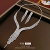Women's Metal Clavicle Chain Jewelry With Diamondencrusted Water Drop Tassel And Zircon Pendant Natural Style
