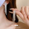 Women's Metal Clavicle Chain Jewelry With Diamondencrusted Water Drop Tassel And Zircon Pendant Natural Style