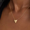 Women's Metal Copper And Titanium Steel Heartshaped Love Pendant Ochain Necklace Simple Ins Style