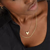 Women's Metal Copper And Titanium Steel Heartshaped Love Pendant Ochain Necklace Simple Ins Style