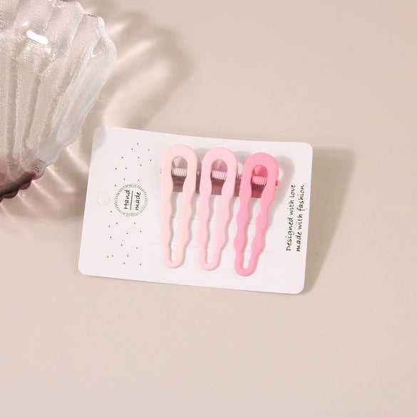 Women's Metal Cute Candycolored Frosted Onecharacter Clip Set With Baking Paint Process