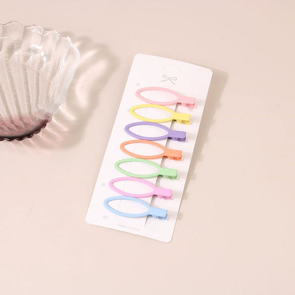 Women's Metal Cute Candycolored Frosted Onecharacter Clip Set With Baking Paint Process