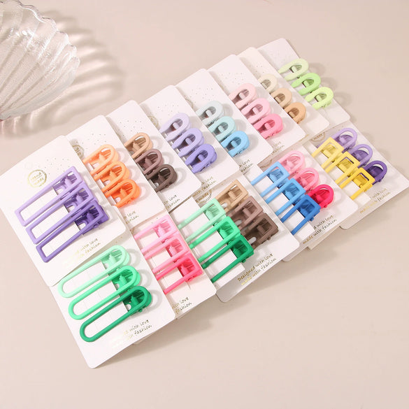 Women's Metal Cute Candycolored Frosted Onecharacter Clip Set With Baking Paint Process