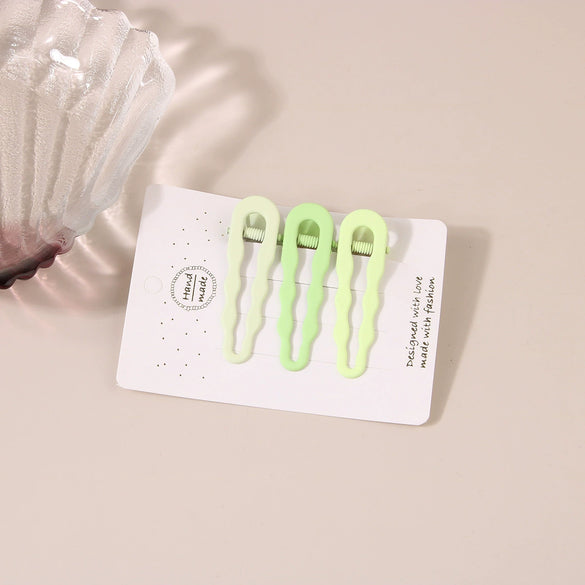 Women's Metal Cute Candycolored Frosted Onecharacter Clip Set With Baking Paint Process