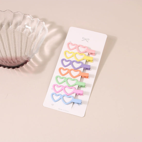 Women's Metal Cute Candycolored Frosted Onecharacter Clip Set With Baking Paint Process