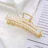 Women's Metal Electroplated Back Of Head Hair Grab Clip Headwear