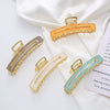 Women's Metal Electroplated Back Of Head Hair Grab Clip Headwear