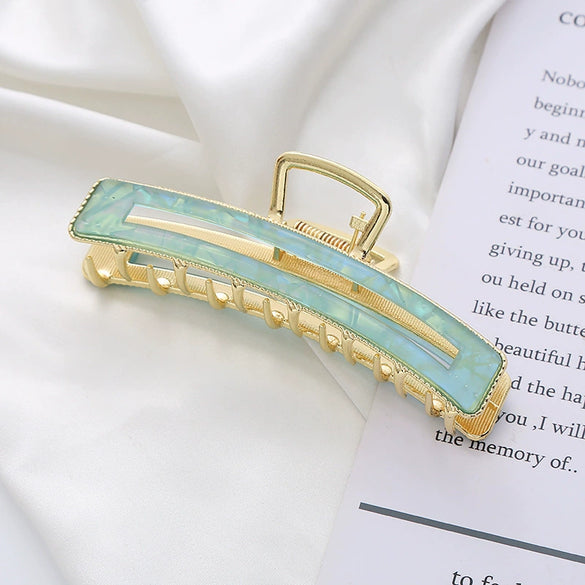 Women's Metal Electroplated Back Of Head Hair Grab Clip Headwear