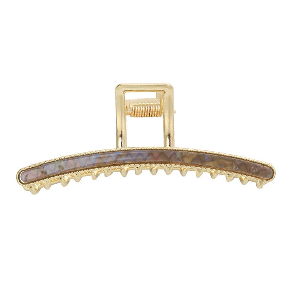 Women's Metal Electroplated Back Of Head Hair Grab Clip Headwear