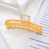 Women's Metal Electroplated Back Of Head Hair Grab Clip Headwear