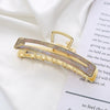 Women's Metal Electroplated Back Of Head Hair Grab Clip Headwear
