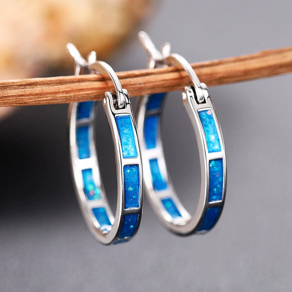 Women's Metal Electroplating Geometric Design Casual Earrings With Imitation Moonstone