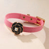 Women's Metal Fashion Bracelet With Flower Pattern And Electroplating Design