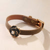 Women's Metal Fashion Bracelet With Flower Pattern And Electroplating Design