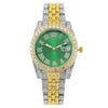 Women's Metal Fashion Watch With Roman Pattern And Round Dial
