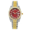 Women's Metal Fashion Watch With Roman Pattern And Round Dial