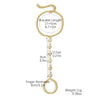Women's Metal Finger Bracelet With Bow Drop Shape And Geometric Pattern Electroplated