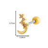 Women's Metal Fivepointed Star Bow Heart Electroplated Earrings