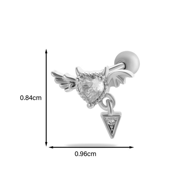 Women's Metal Fivepointed Star Bow Heart Electroplated Earrings