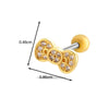 Women's Metal Fivepointed Star Bow Heart Electroplated Earrings