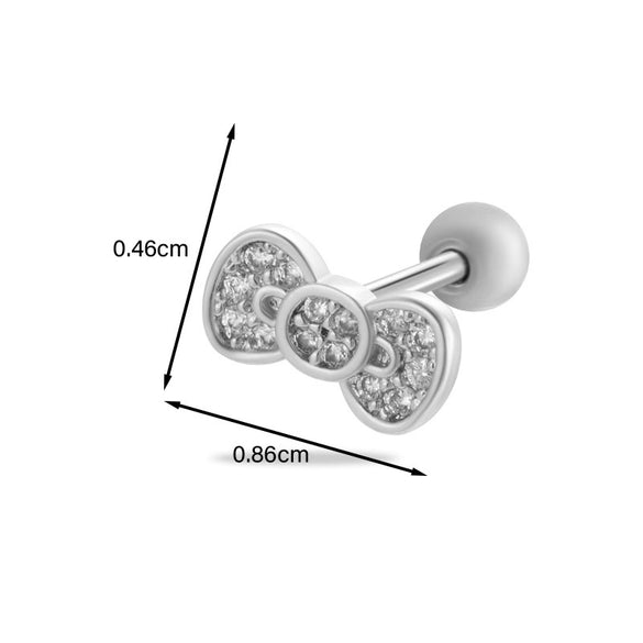 Women's Metal Fivepointed Star Bow Heart Electroplated Earrings