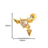 Women's Metal Fivepointed Star Bow Heart Electroplated Earrings