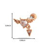 Women's Metal Fivepointed Star Bow Heart Electroplated Earrings