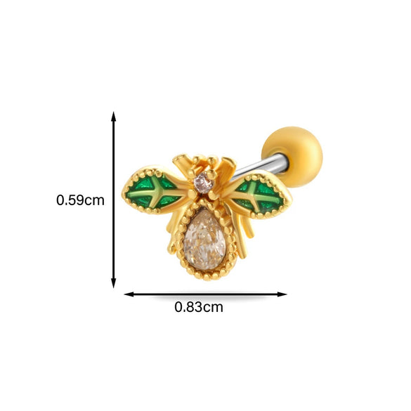 Women's Metal Fivepointed Star Bow Heart Electroplated Earrings