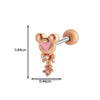 Women's Metal Fivepointed Star Bow Heart Electroplated Earrings