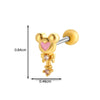 Women's Metal Fivepointed Star Bow Heart Electroplated Earrings