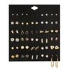 Women's Metal Floret Microinlay Alloy Earrings Set