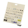 Women's Metal Floret Microinlay Alloy Earrings Set