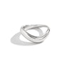 Women's Metal Geometric Bending Open Finger Ring Set With Electroplating