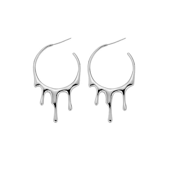 Women's Metal Geometric Electroplated Earrings Natural Style Trendy Minimalist Cold Style Fashion Jewelry