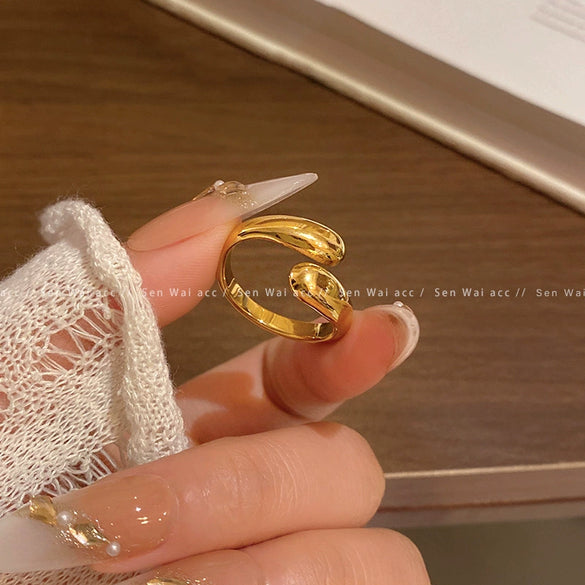 Women's Metal Geometric Open Ring With Electroplating