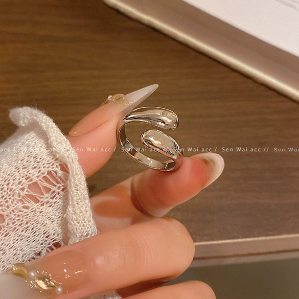 Women's Metal Geometric Open Ring With Electroplating